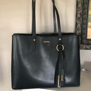 Calvin Klein black leather bag